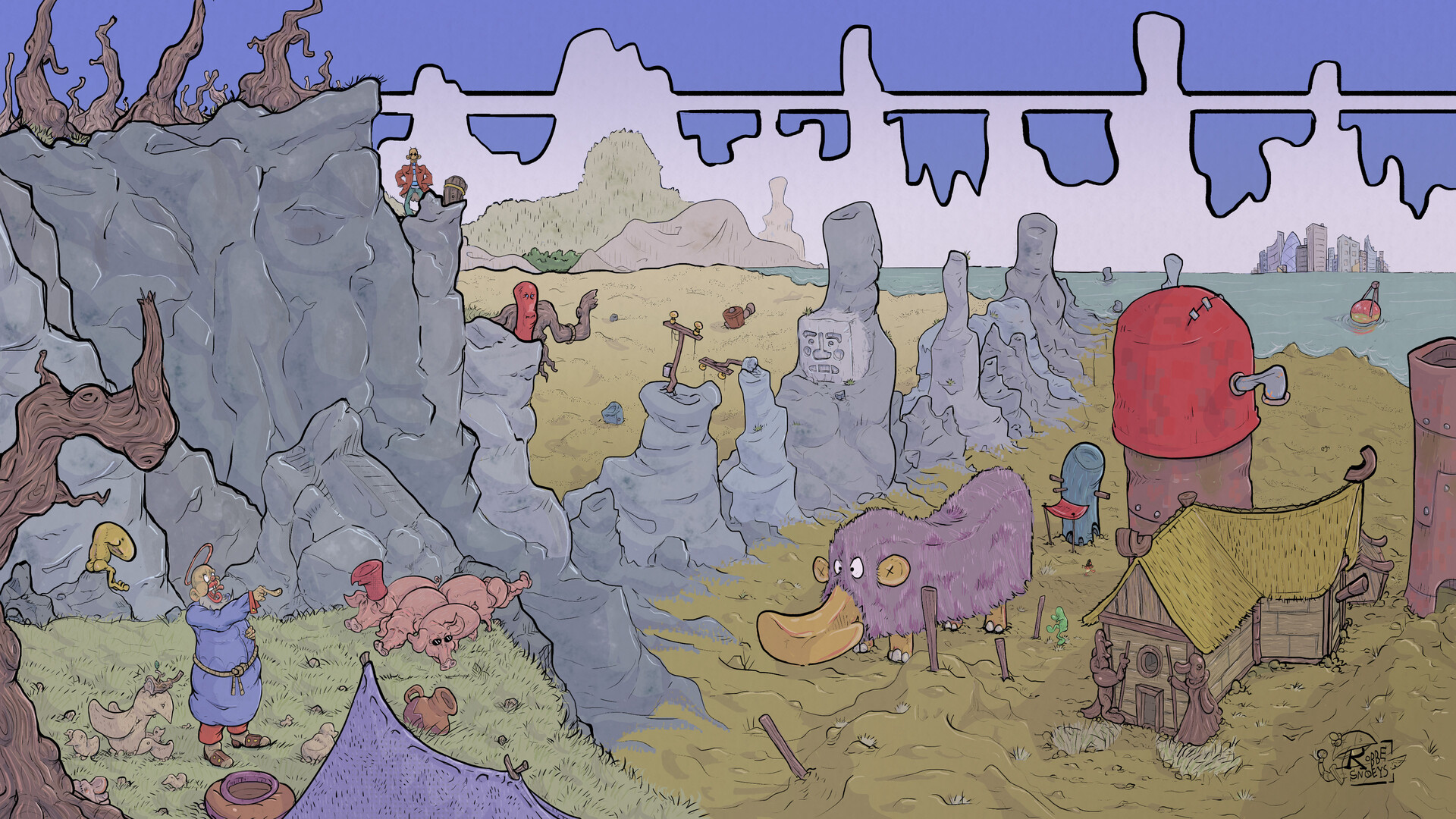 Landscape with apocryphal scene.